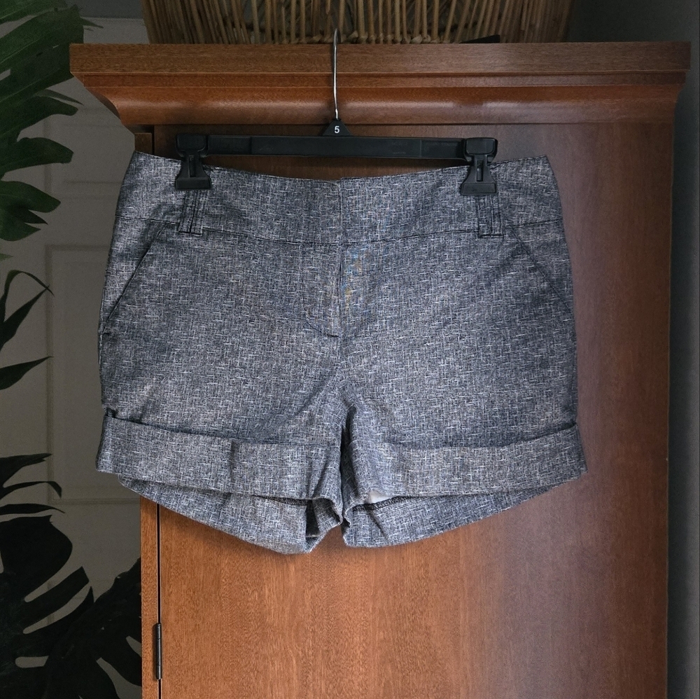 Harve Benard Grey and White Patten Shorts